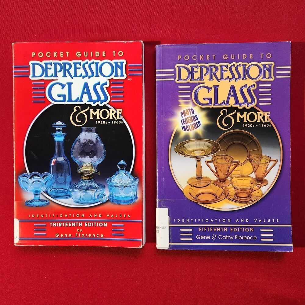 Pocket Guide to Depression Glass and More Lot of 2 Gene Florence 2003, 2007